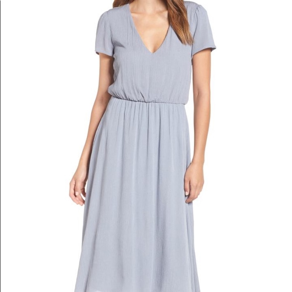 WAYF Blue Midi Dress W Sz S